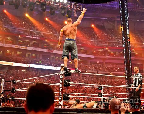 John Cena vs. Batista - Wrestlemania 26 Photograph by Wrestling Photos - Pixels