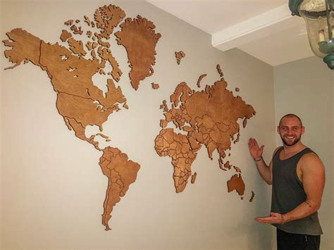 Step-by-Step: How to make a wooden world map for your wall | Wall maps ...