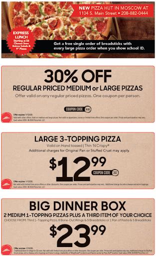 Pizza Hut Discount Codes and Coupons | Grab Your Printable Coupons
