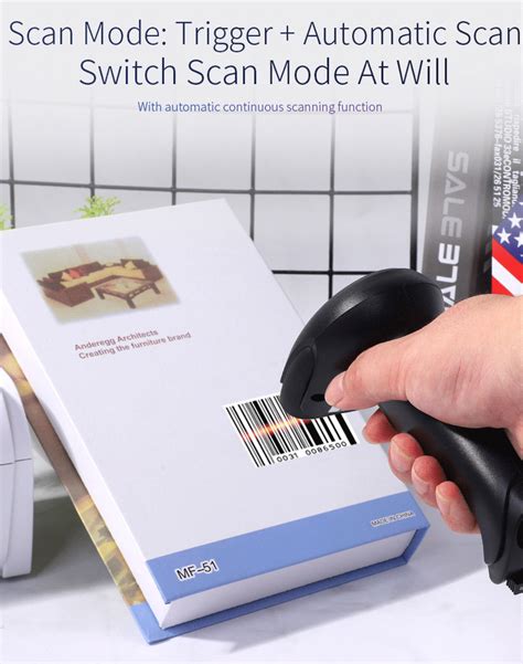 BaoShare YC800 Handheld Wireless 2D Supermarket POS Barcode Scanner Cordless QR Code Scanner ...