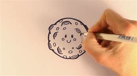 How to Draw a Cartoon Full Moon - YouTube