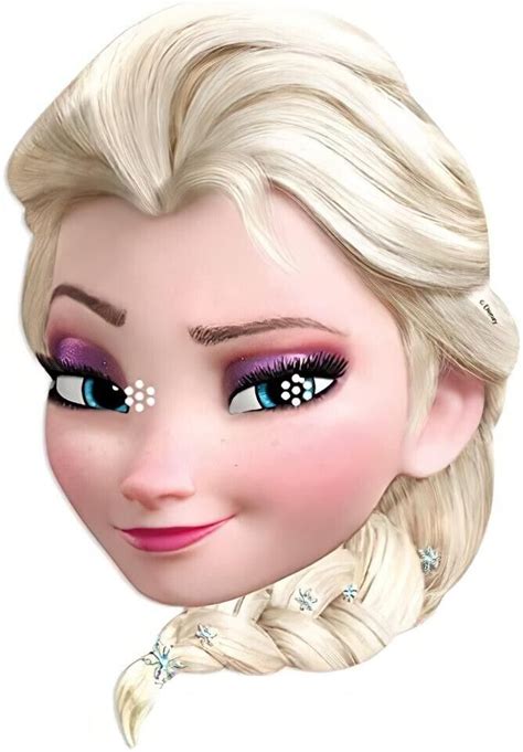 Elsa De la Reine des Neiges Officiel Disney Simple Carte Visage Masque ...