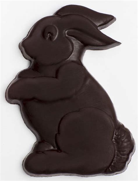 Molded Flat Easter Bunnies - 6 pk. - Gilbert Chocolates