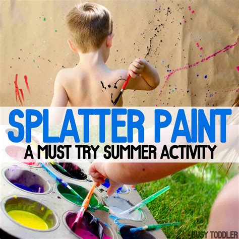 Splatter Paint Process Art - Busy Toddler