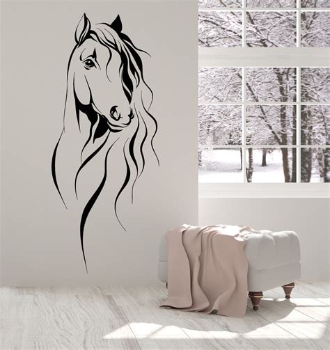 Details about Vinyl Wall Decal Horse Head Pet Animal Art Decor Stickers ...