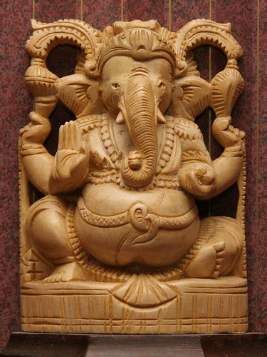 Wood carving of God Ganesh from Kerala, India | Brian Snelson | Flickr