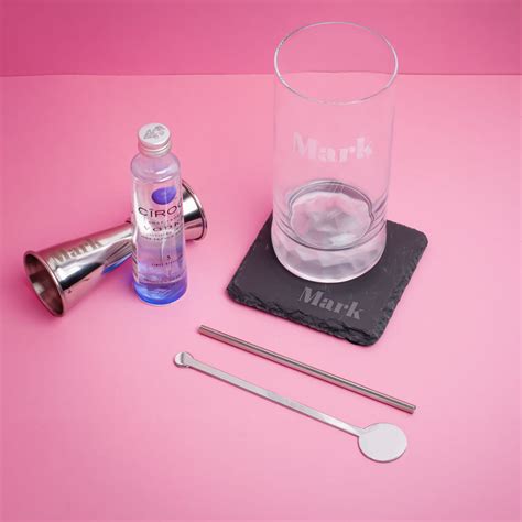 Personalised Ciroc Vodka Glass Gift Set | Vodka Gift Box - The Engraved ...