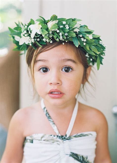 20 Sweetest Flower Girl Looks | Hawaiian wedding, Tropical wedding theme, Destination wedding