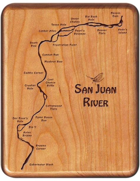 SAN JUAN River Map Fly Fishing Box Personalized - Etsy Australia