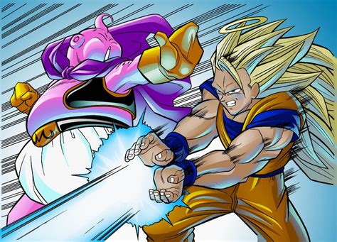 Goku vs Buu | Anime dragon ball, Dragon ball art, Goku vs