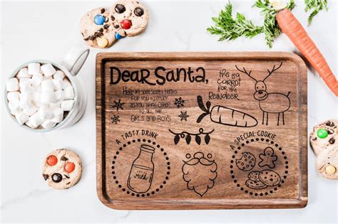 Wood Santa Cookie Tray Laser Engraved | Etsy | Wood santa, Laser ...