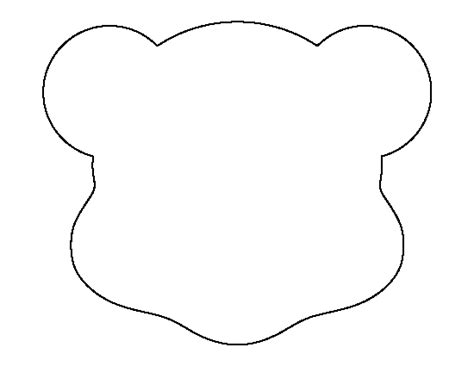 Teddy Bear Face Template Printable - Printable Templates