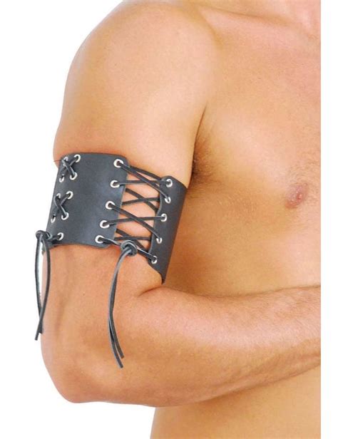 Extra Wide Leather Lace Up Arm Band #AB10080XK - Jamin Leather®