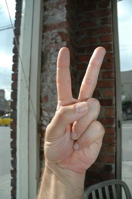 Peace, Victory, Two Fingers - featuring the hand of the or… | Flickr