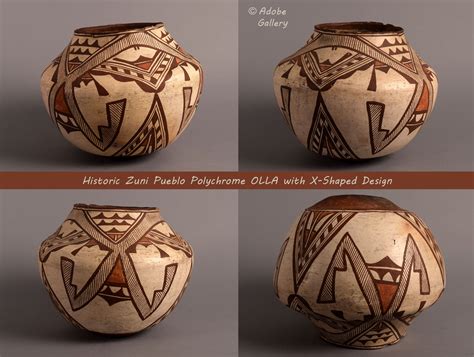 Zuni Pueblo Southwest Indian Historic Pottery C4629C - Adobe Gallery ...