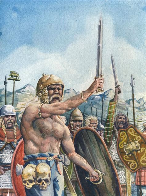 Gauls on the battle line by deWitteillustration on DeviantArt