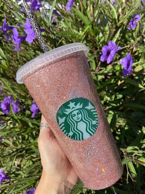 Starbucks Glitter Cup / Rose Gold Cup / Epoxy Cup / | Etsy | Starbucks glitter cup, Glitter cups ...