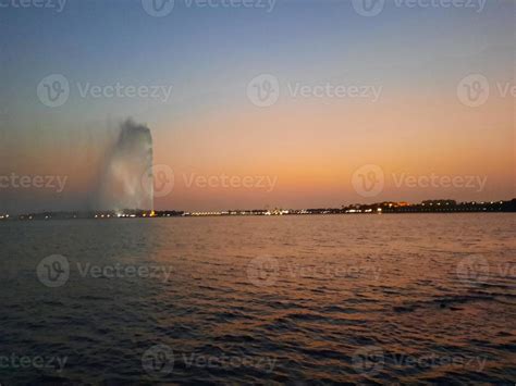 Beautiful sunset at Jeddah, Corniche. The Jeddah Corniche, also known ...