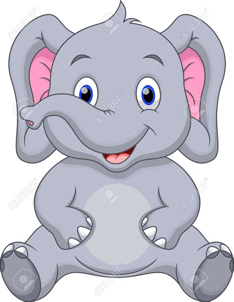 Baby elephant cartoon, Baby elephant drawing, Cute elephant cartoon