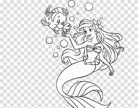 Ariel Sebastian Coloring book The Little Mermaid King Triton, Flounder transparent background ...