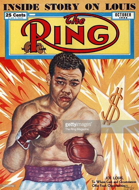 Ring Magazine Cover - Illustration of Joe Louis on the cover. Sugar Ray Robinson, Boxing Posters ...