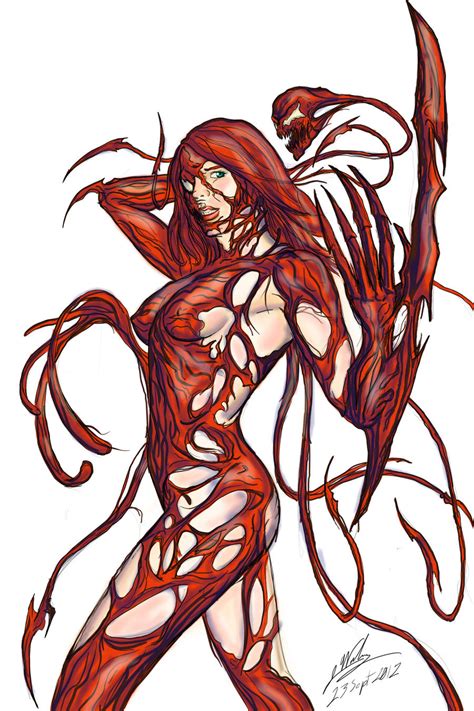 LAdy Ashke (Carnage Symbiote) Colored by Amalgam-Images on DeviantArt