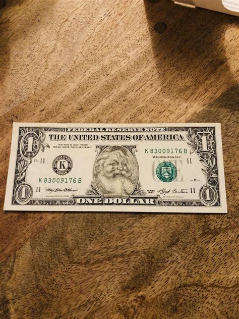 The Santa Claus Dollar Bill Real U.S. One Dollar Bill Money Santa Dollar $1 New | #2019444869