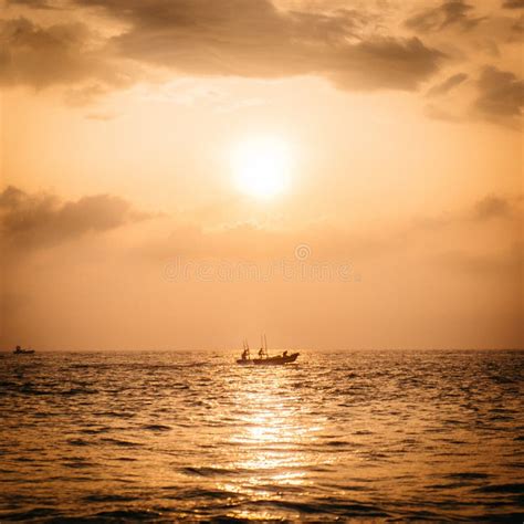 Beautiful Sunset Over the Indian Ocean Stock Photo - Image of ...