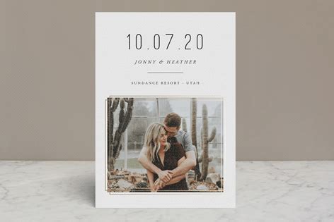 "Modern Simplicity" - Foil-pressed Save The Date Cards in Vanilla by Robert and Stella. | Save ...