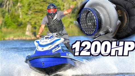 1200HP Turbo Jetski on 60PSI Runs 135MPH - FASTEST Jetski on the PLANET! - YouTube