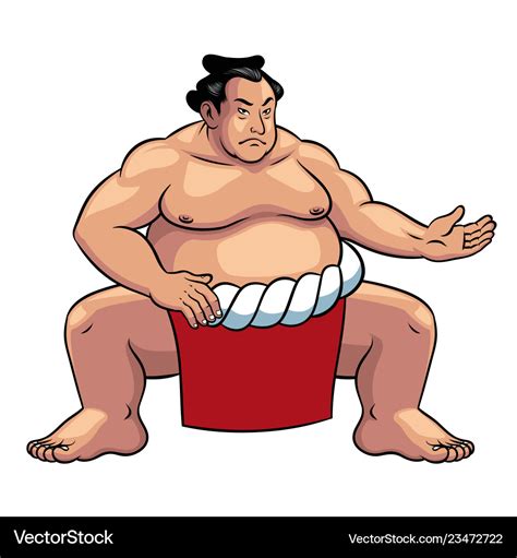 Sumo wrestler of japan Royalty Free Vector Image