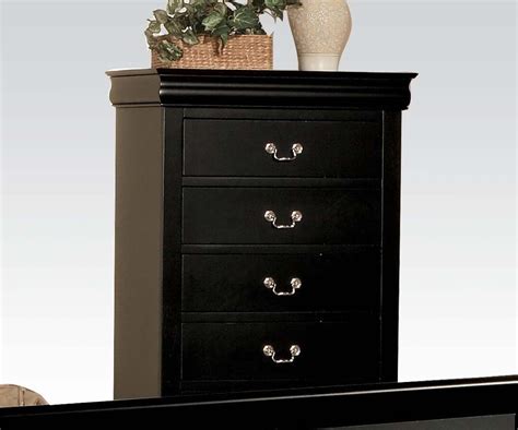 Acme Furniture 19506 Louis Philippe III Chest, Black | eBay