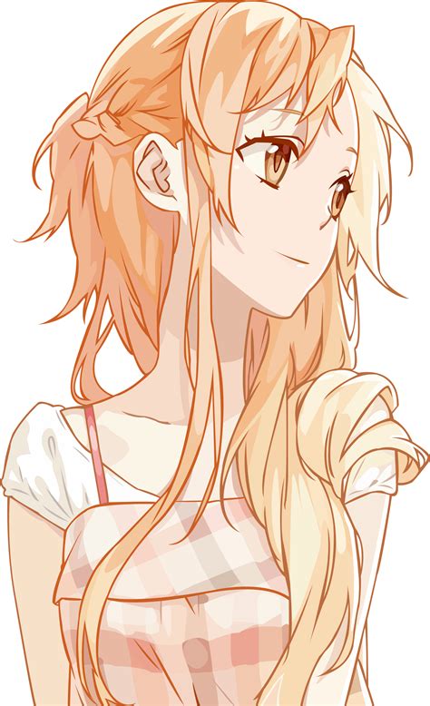 Download Asuna Yuuki Sword Art Online Anime Hair Orange Pixiv - Sword Art Online Cute Asuna PNG ...