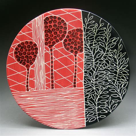 Marcy Neiditz - Plate - Sgrafitto - Cone 5/6 Ceramics Projects, Clay Ceramics, Ceramic Clay ...