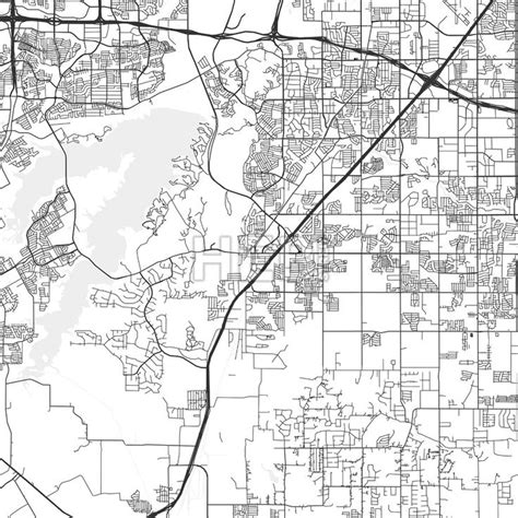 a black and white map of the city of houston, texas with lines in it