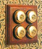 Arts & Crafts Movement electrical lighting polished brass copper bronze & chrome fluted domed ...