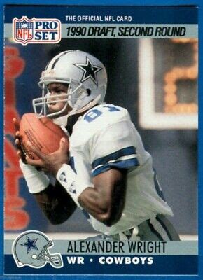 Alexander Wright, 1990 Draft, Second Round, 1990 NFL Pro Set #695, Cowboys | eBay