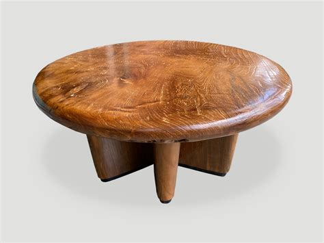 Mid Century Couture Low Round Coffee Table 362B - Andrianna Shamaris