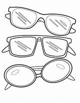 Three Type Of Eyeglasses Coloring Pages  Kids Play Color sketch template