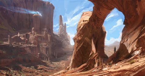 ArtStation - Desert exploration, Elie Gomez | Paysage lugubre, Paysage, Star wars