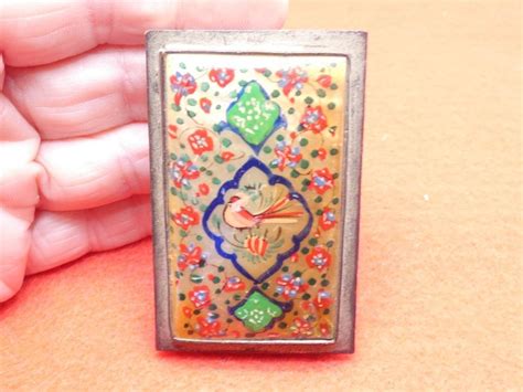 Vintage Silver Enameled Indian Match Box, Bohemian | EstateSales.org