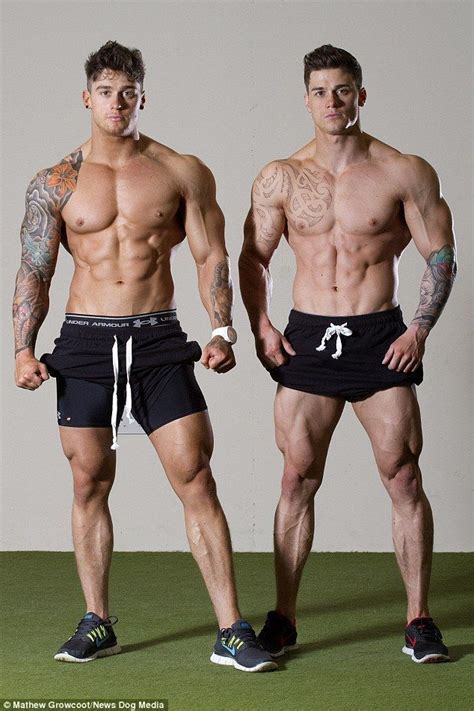 Bodybuilding twins Lewis, left, and Owen, right, Harrison boast ...