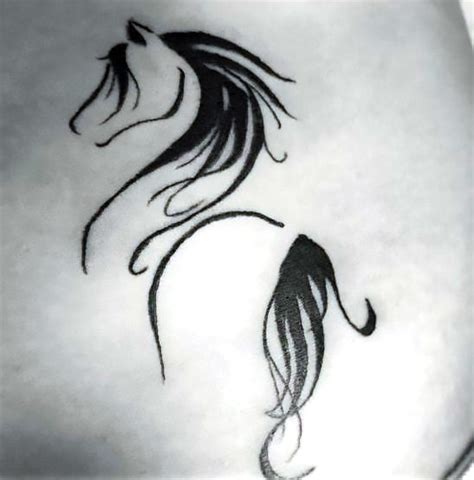Simple Dark Horse Tattoo Idea