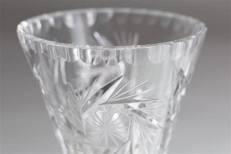 Vintage Crystal Glass Vase - Elegant Flower Vase - Modern Home Decor ...