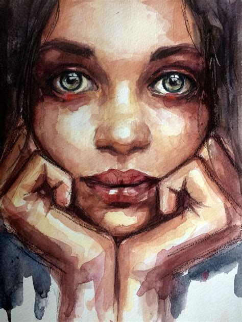 Acrylic portraits, watercolor style - kara bullock art | Portrait art, Acrylic portrait painting ...