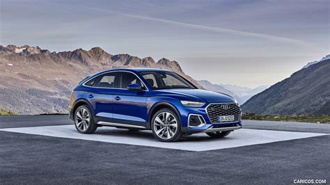 Audi Q5 Sportback | 2021MY (Color: Ultra Blue) | Front Three-Quarter