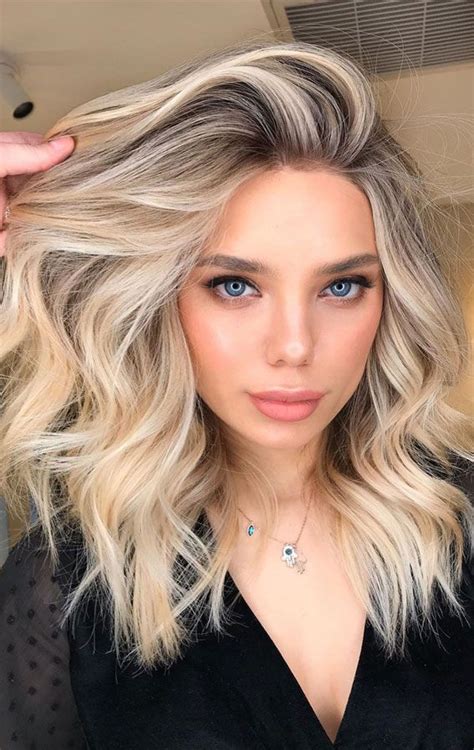 34 Best Blonde Hair Color Ideas For You To Try Blonde : Textured Lob | Beige blonde hair, Dark ...