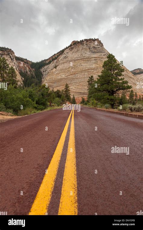 The Zion Scenic Drive Stock Photo - Alamy