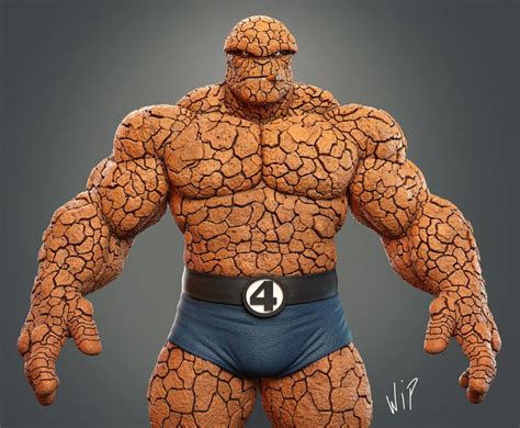 ArtStation - The Thing fan art fun, Rodrigue Pralier | Captain america comic art, Fantastic four ...