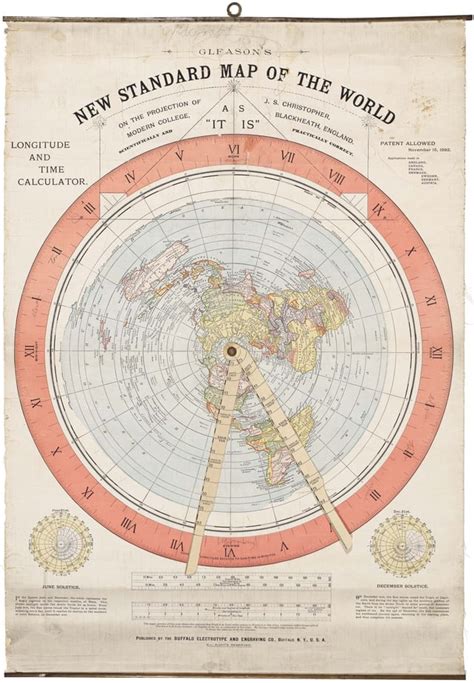 Extraordinarily rare 1892 flat Earth map by Alexander Gleason ...